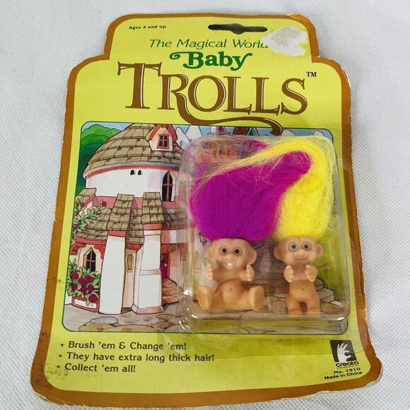 VTG 1992 Creta The Magical World of Baby Trolls NO. 1910 - Picture 1 of 6